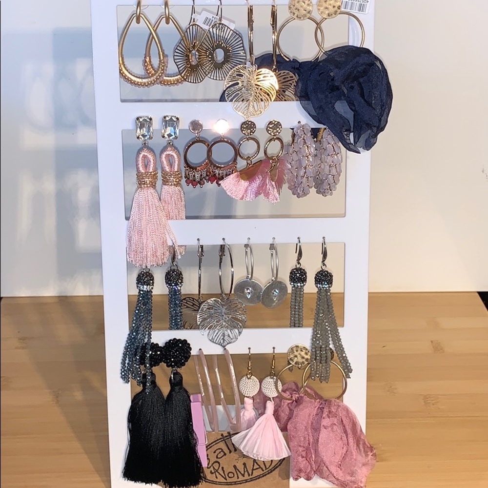 assorted blingy earrings